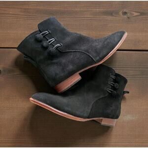 SIXTY SEVEN Womens BLACK Suede Leather Ankle BOOTS BOOTIES Size 7.5